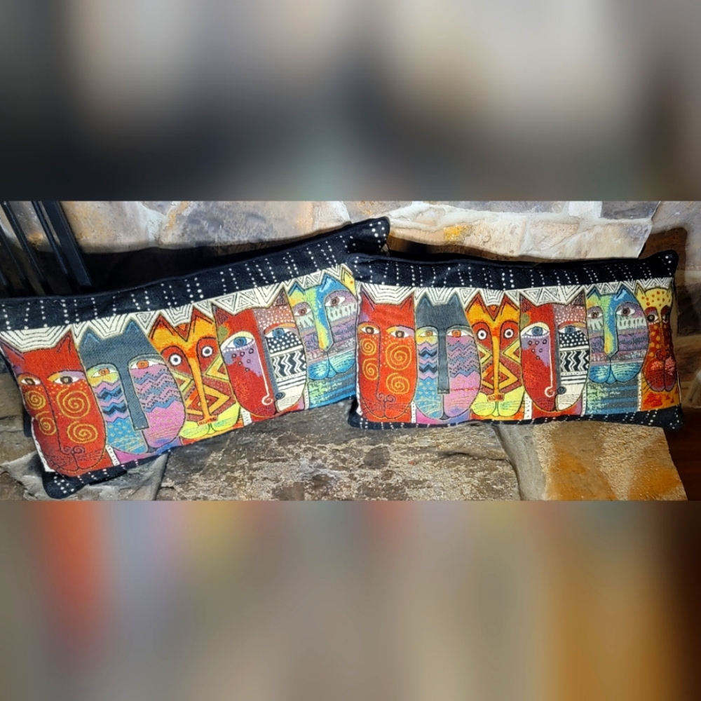 Laurel Burch Cat Decor/Throw Pillow